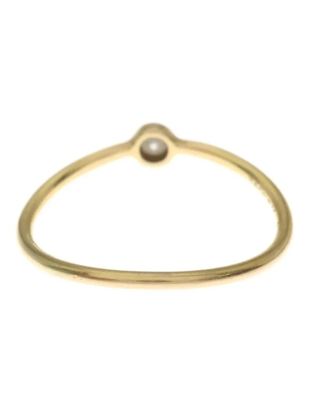 Tiffany & Co Wave Single Row Diamond Ring 18K Yellow Gold